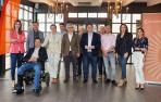 Candidatos de las listas de Ciudadanos. De izda a dcha: Elena Llorente, Manuel Moreno, Manuel Mozota (en la silla), Maite Pagazaurtundúa, Alejandro García, Carlos Pérez-Nievas, Roberto Erro, Fernando Sesma, José Manuel López Alemany, Luis Miguel Alonso  M