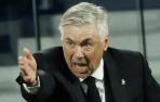 El entrenador del Real Madrid Carlo Ancelotti, en Anoeta