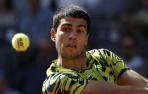 Carlos Alcaraz, en un momento del partido contra Borna Coric