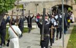 Acceso de los romeros del valle de Aezkoa a Roncesvalles el día 1