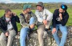 Los cuatro integrantes de Los de abajo. De izquierda a derecha: Edilberto Esteban, Pablo Garciandía, Javi Garciandía y Óscar Díaz