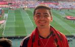 Luis Alfonso Garcés, en La Cartuja, antes del inicio de la final de Copa del Rey