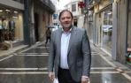 Fernando Sesma, en la calle Mercaderes, cerca de la sede de Ciudadanos en Pamplona