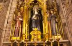 El santoral del 22 de mayo recuerda a Santa Joaquina de Vedruna. En la imagen, interior del Santuario de Santa María del Pi (Barcelona) con la figura de Santa Joaquina de Vedruna en el centro