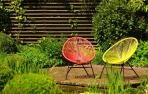 Terraza de bajo con jardín