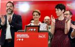 María Chivite valora las elecciones en la sede del PSN