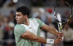 Carlos Alcaraz, en el partido contra Denis Shapovalov