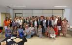 La consejera Santos Induráin y otros responsables del SNS-O, junto a los profesionales del área de salud de Pamplona homenajeados este martes