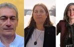 José Vicente Baigorri (UPN), Mª Teresa Campo (PSN) y Laura Remírez (LOIU)