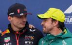 Max Verstappen junto a Fernando Alonso en el GP de Canadá