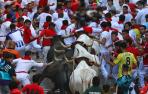 Octavo encierro de San Fermín en el tramo de Estafeta
