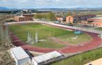 Imagen del estado actual de las pistas de atletismo y campo de rugby del estadio Nelson Mandela