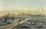 Pampelune. France Militaire. C.1835. Firmado por R.B. Chez Delloye. Biblioteca Foral de Bizkaia / Bizkaiko Foru Liburuteguia. Imagen prácticamente igual a la “Vista de Pamplona” de Pierre Langlume (1823)