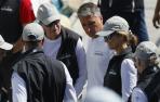 El rey emérito junto a su hija la infanta Elena en Sanxenxo