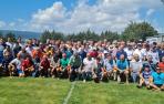 Exjugadores veteranos del Club Deportivo Ilumberri se reunían para una jornada de encuentro que contó con partido de fútbol y comida entre otros actos