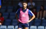 Nacho Vidal durante el último entrenamiento en Tajonar