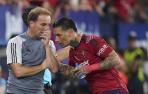 Jagoba Arrasate, entrenador de Osasuna, da instrucciones al Chimy Ávila
