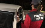 Imagen de un control de alcoholemia de la Policía Foral