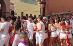 Los jóvenes celebran el cohete de Cáseda