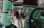 Raquel Gascó Caro, fotografiada en el interior de la planta de Schneider Electric en Puente la Reina, de donde fue directora durante dos años.	eduardo buxens