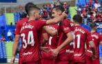 Celebración del gol del empate de Osasuna marcado por Iker Muñoz