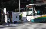 Foto del lugar del atropello mortal de una mujer por una villavesa en Pamplona