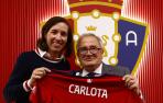 Carlota Ciganda y Luis Sabalza, en el palco de El Sadar