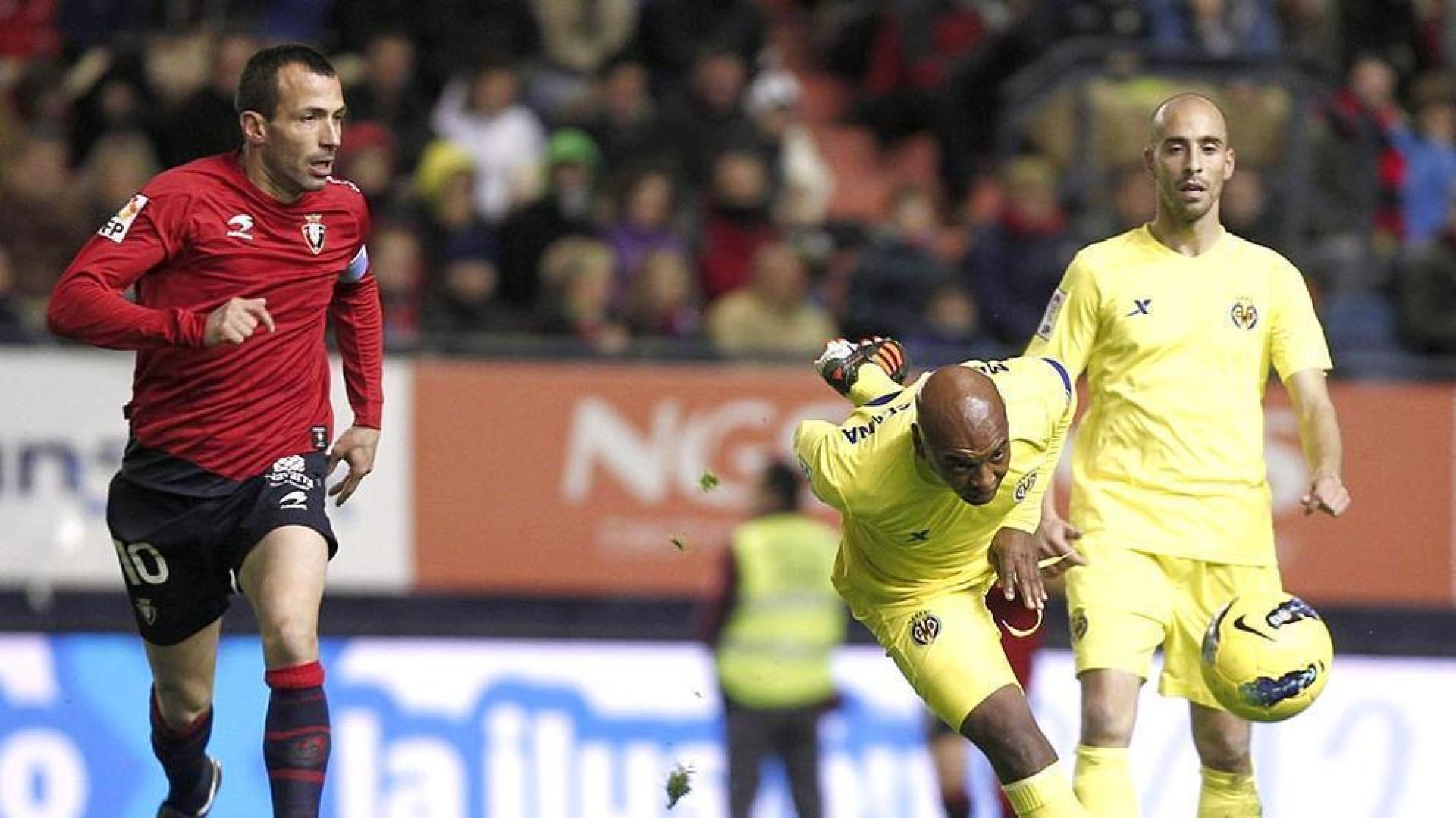 Imágenes del partido entre Osasuna y Villarreal que se ha disputado este domingo en Pamplona