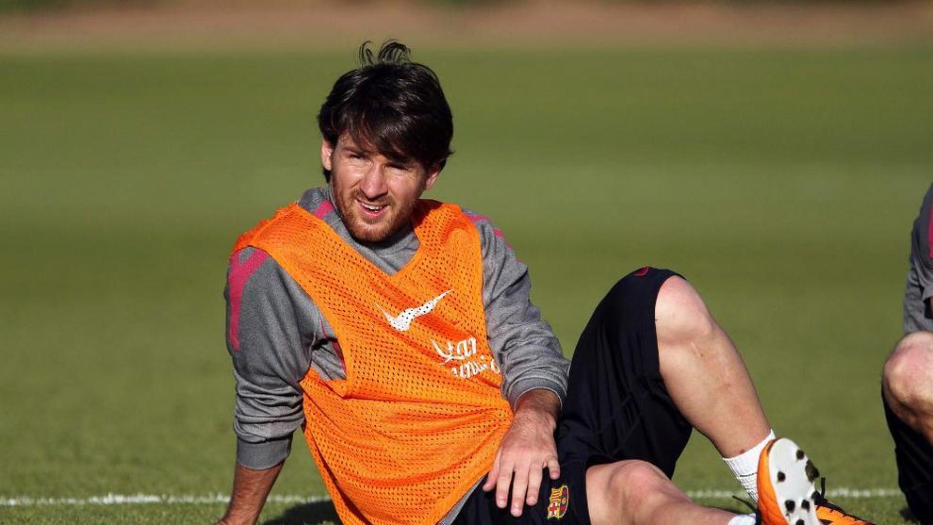 Leo Messi completa su primer entrenamiento con el grupo