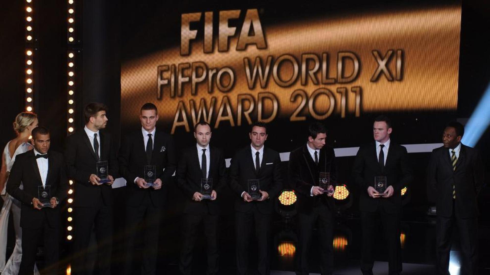 Seis internacionales espa&ntilde;oles en el once ideal de 2011