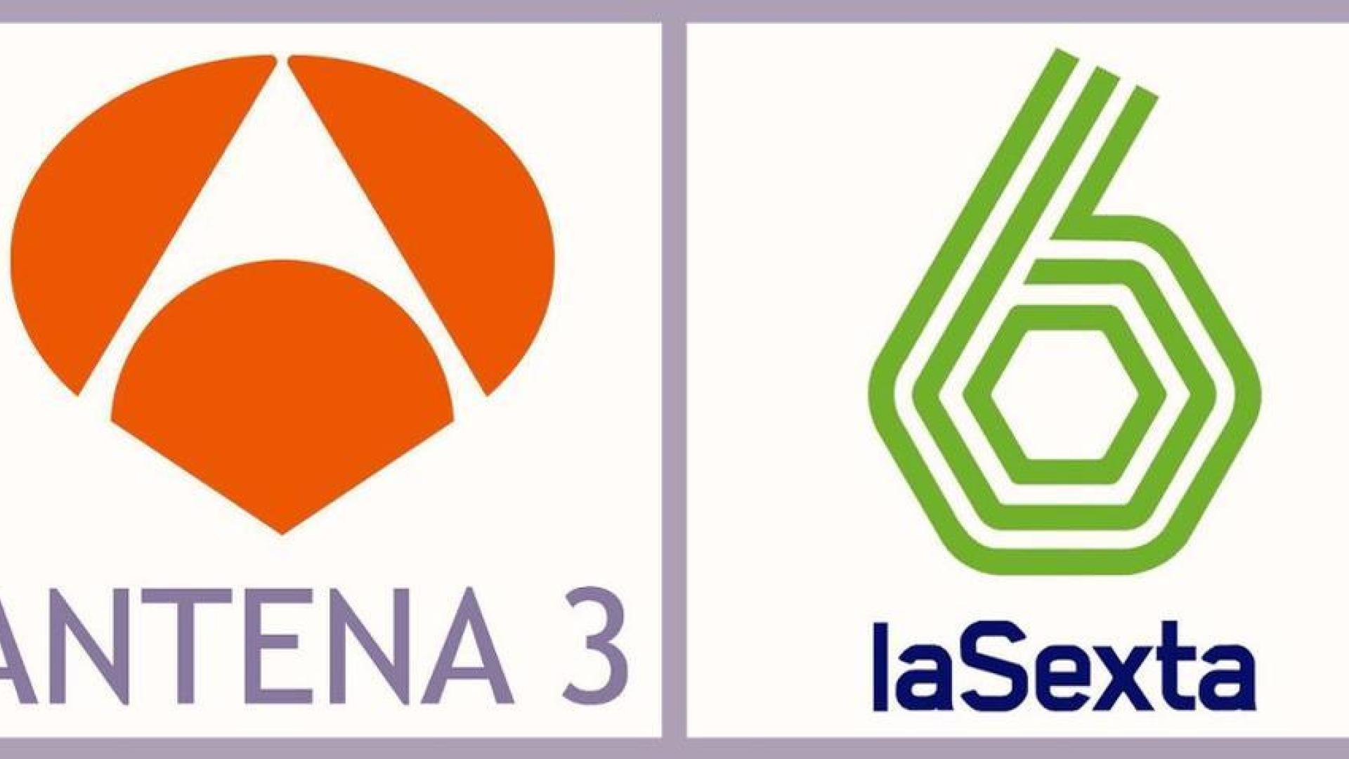Los logos de Antena 3 y La Sexta