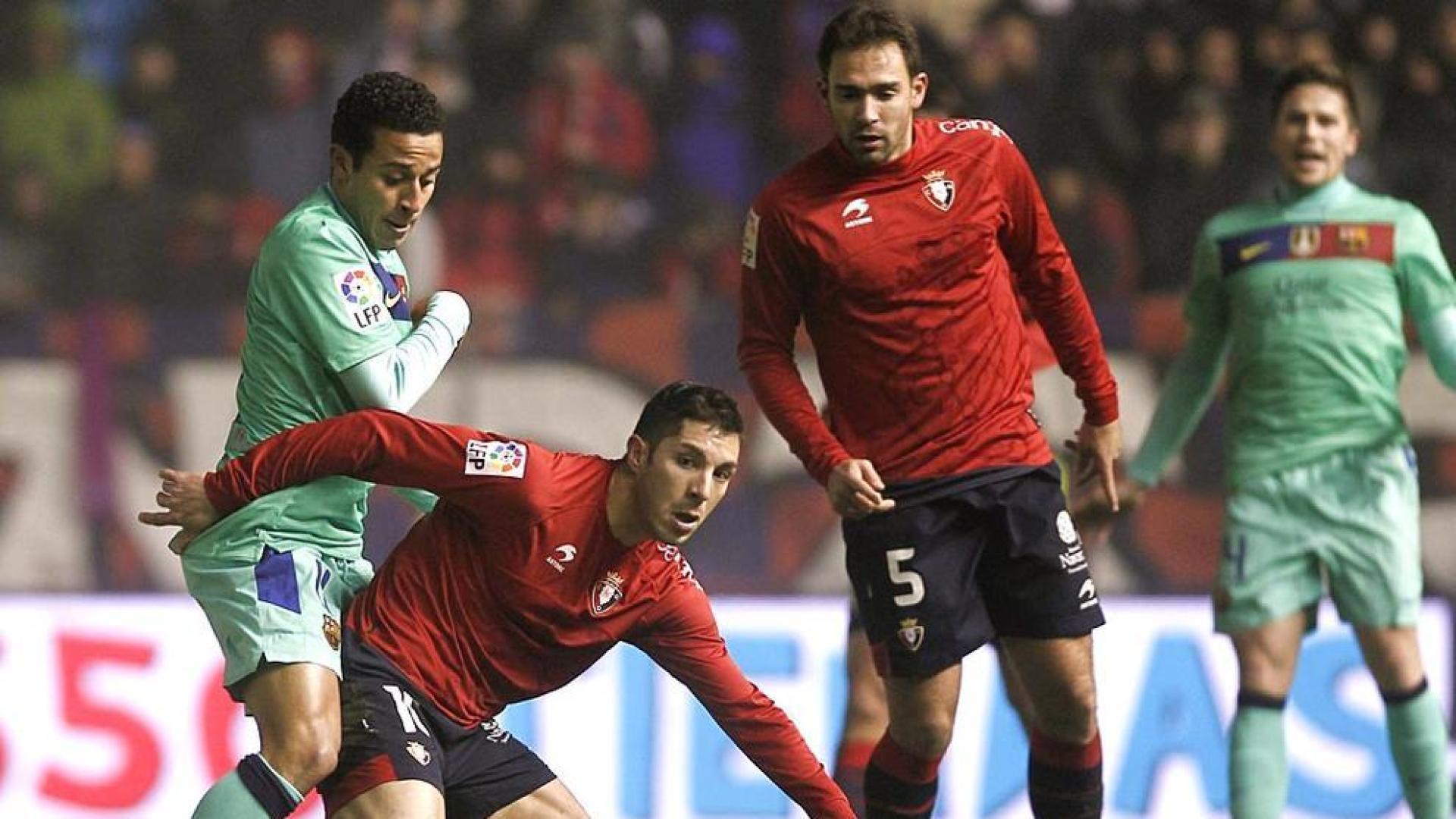 Imágenes del partido Osasuna-Barcelona correspondiente a la vuelta de octavos de final de la Copa del Rey.