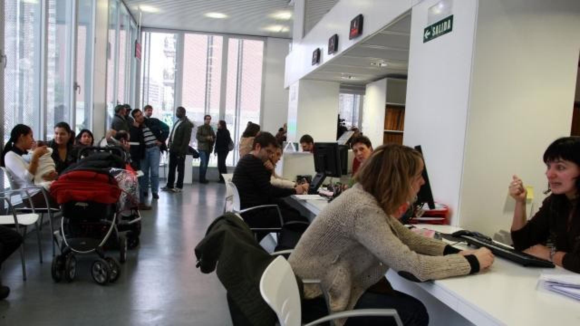 Imagen del interior de las oficinas del Registro Civil, de Pamplona. 	ARCHIVO