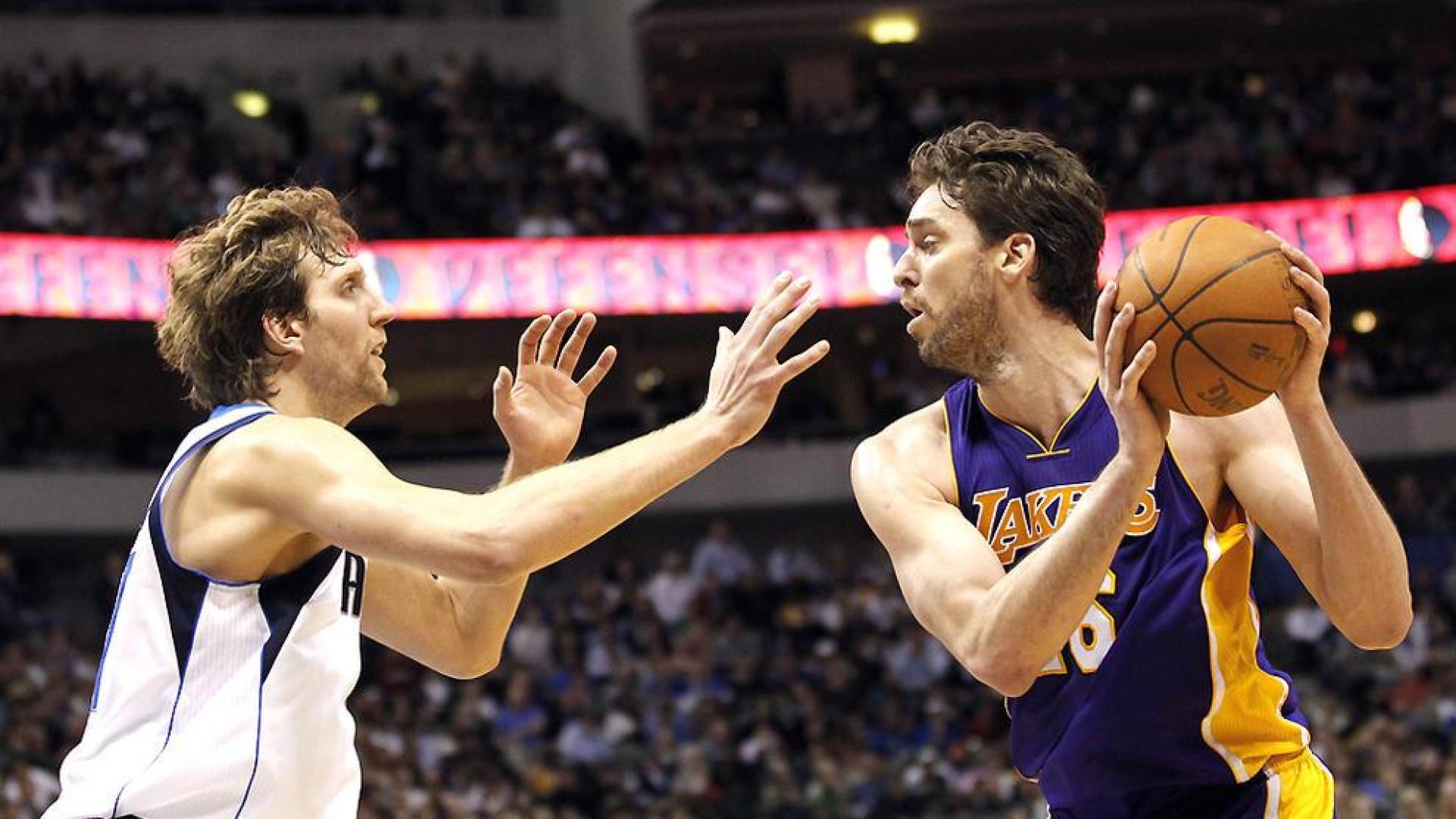 Gasol, clave en la victoria de Lakers sobre el campeón Mavericks (91-96)