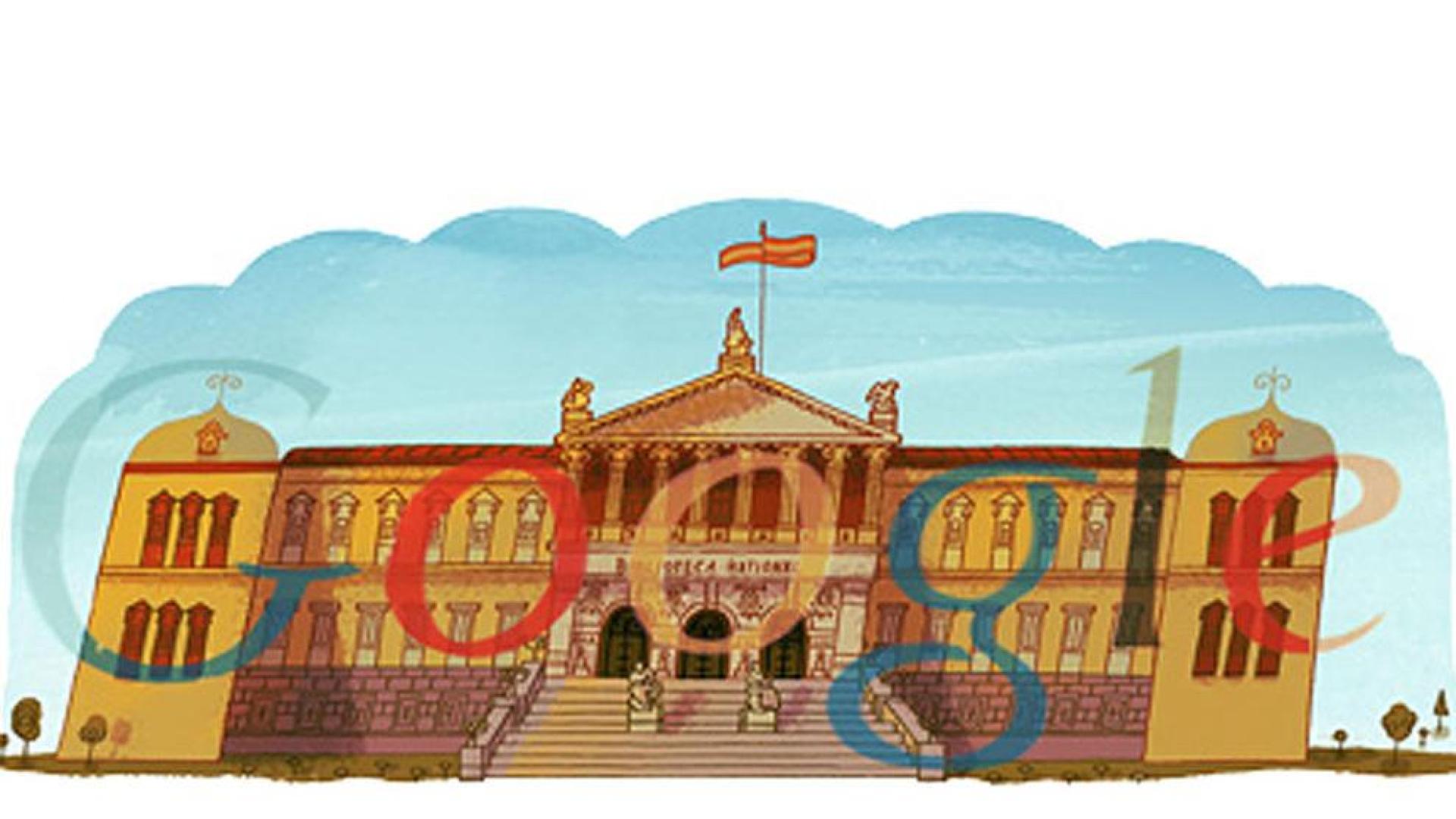 Google homenajea el tricentenario de la Biblioteca Nacional