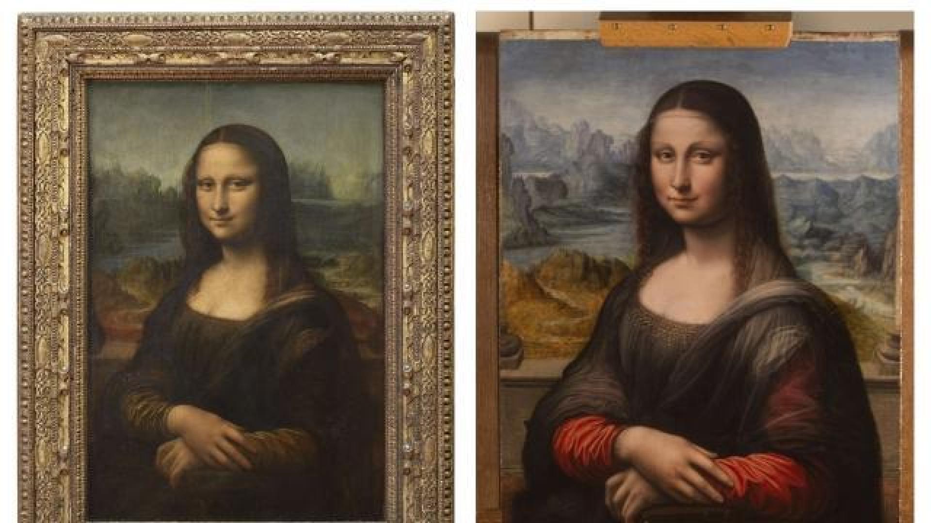 La "Gioconda" auténtica (dcha.), expuesta en el Museo del Louvre. 	REUTERS