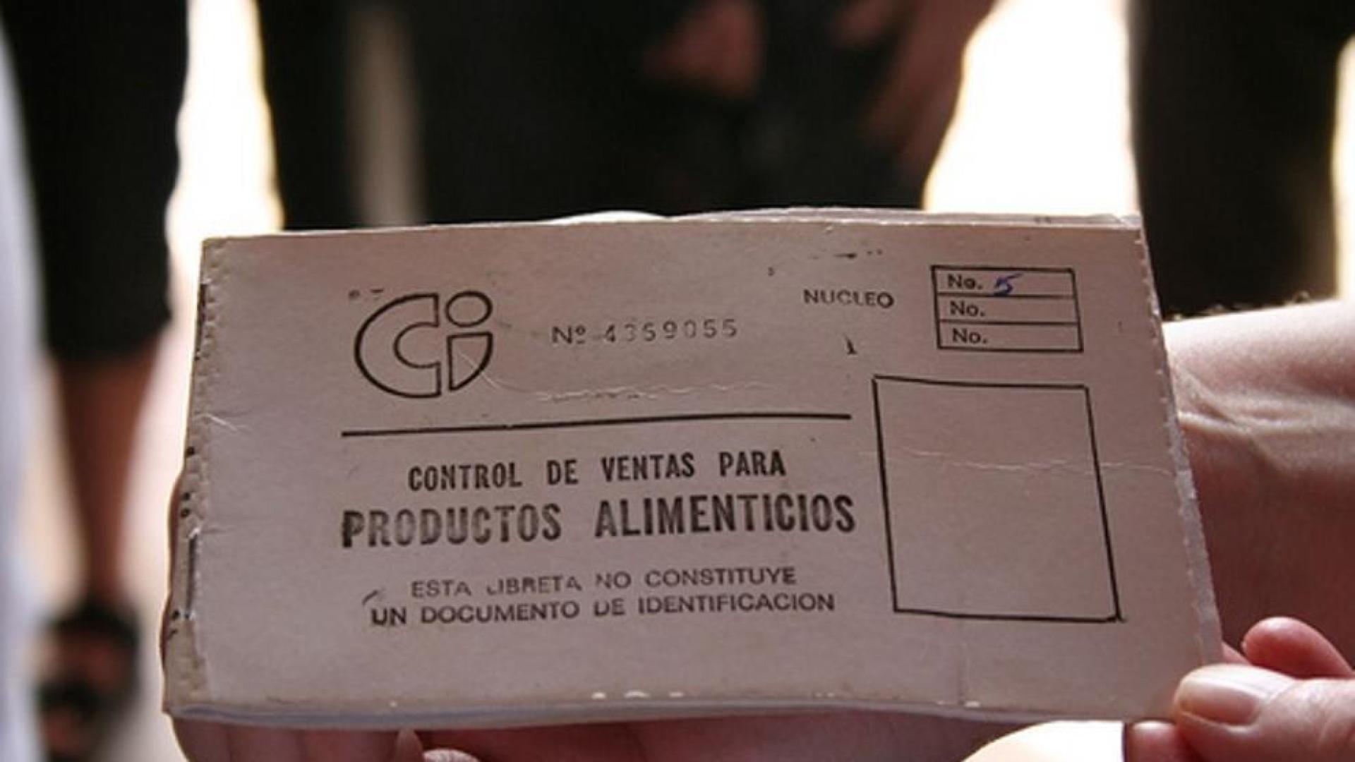 Cartilla de racionamiento Cuba