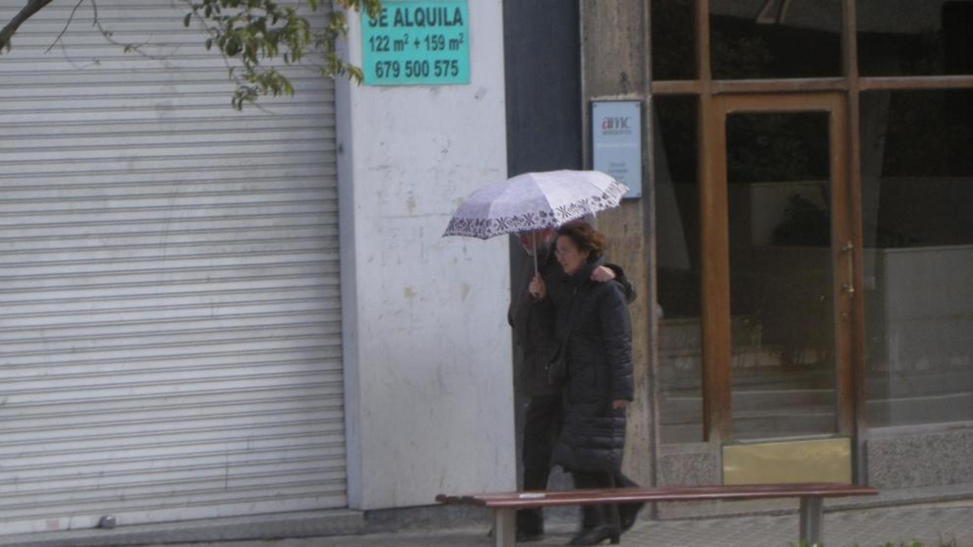 Lluvias débiles, este domingo, en Pamplona