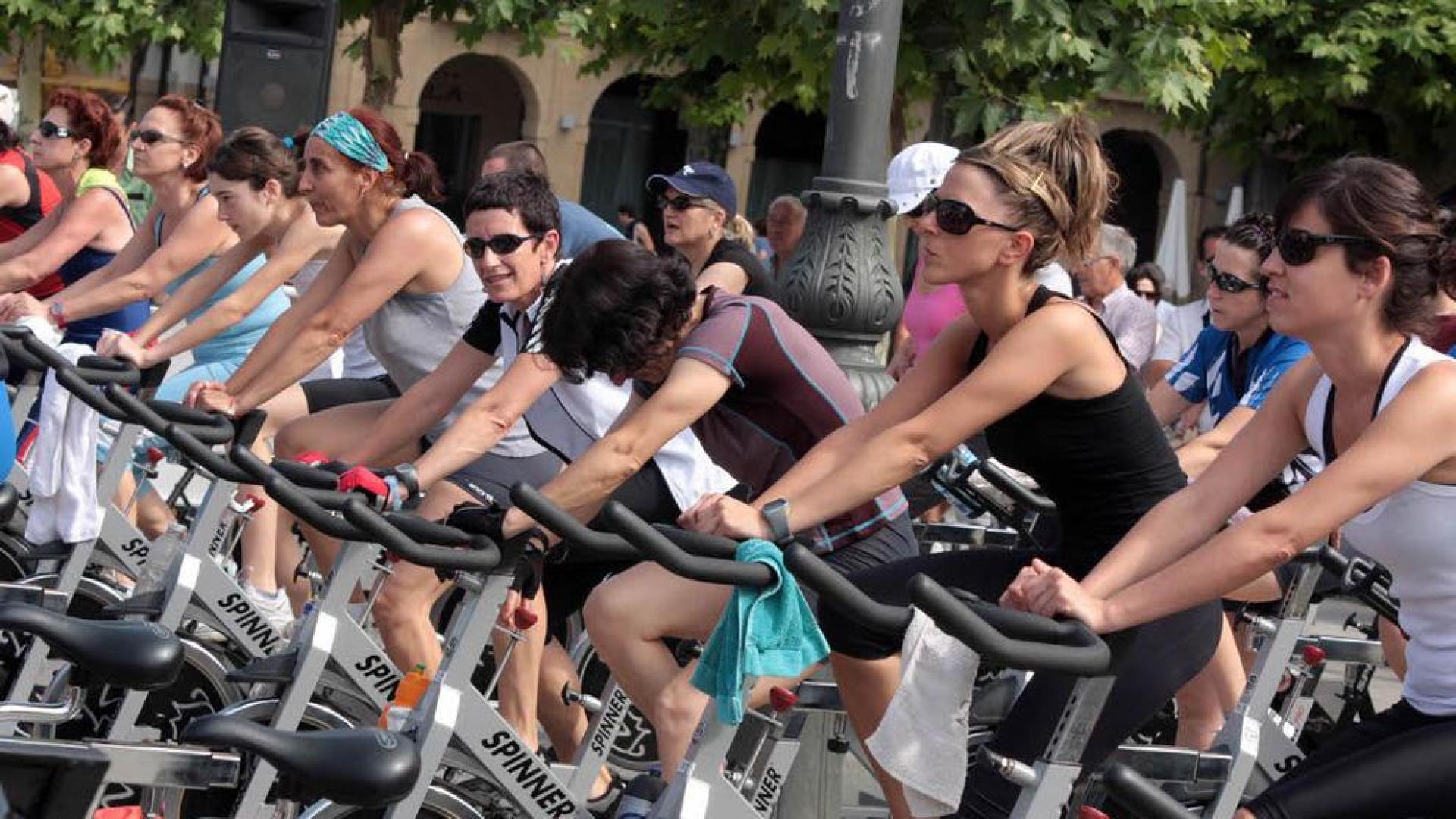 Spinning popular en el Paseo de Sarasate