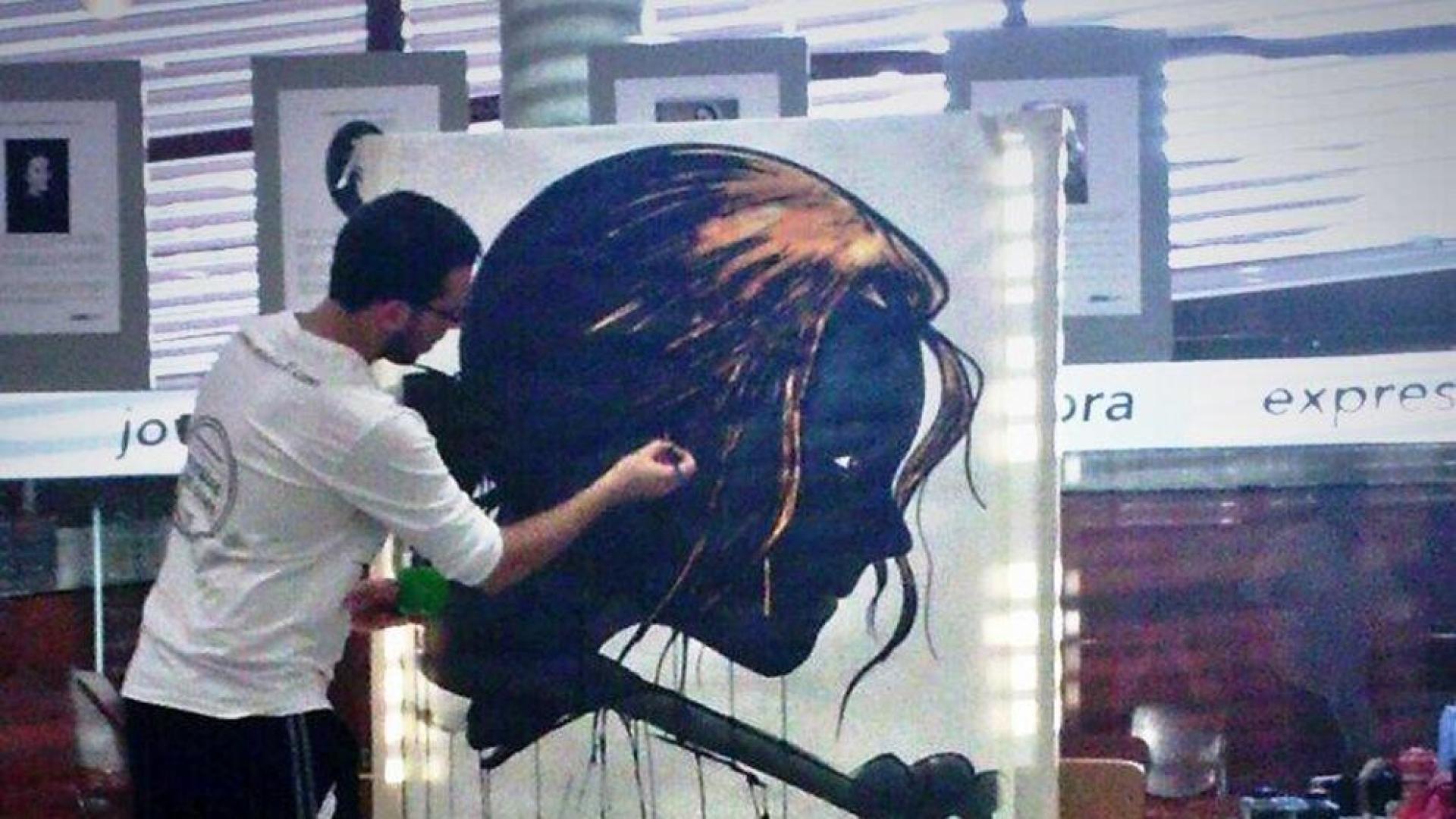 Diego Escribano Ott realizar&aacute; en directo una pintura 'con tinta y lej&iacute;a'