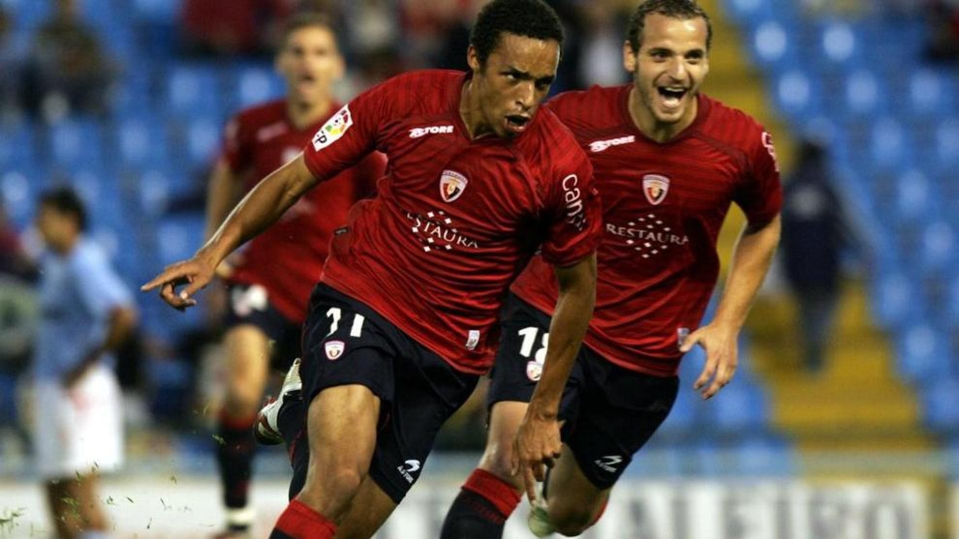 Valdo celebra su gol en Balaídos en 2006