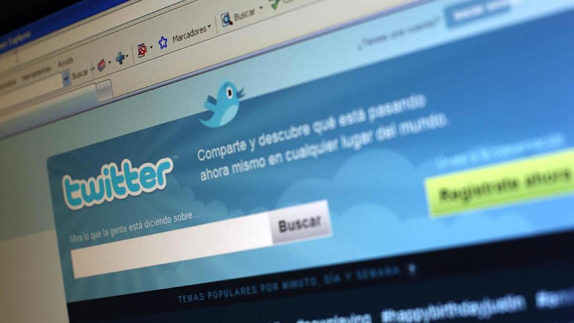 Captura de pantalla de la p&aacute;gina de twitter
