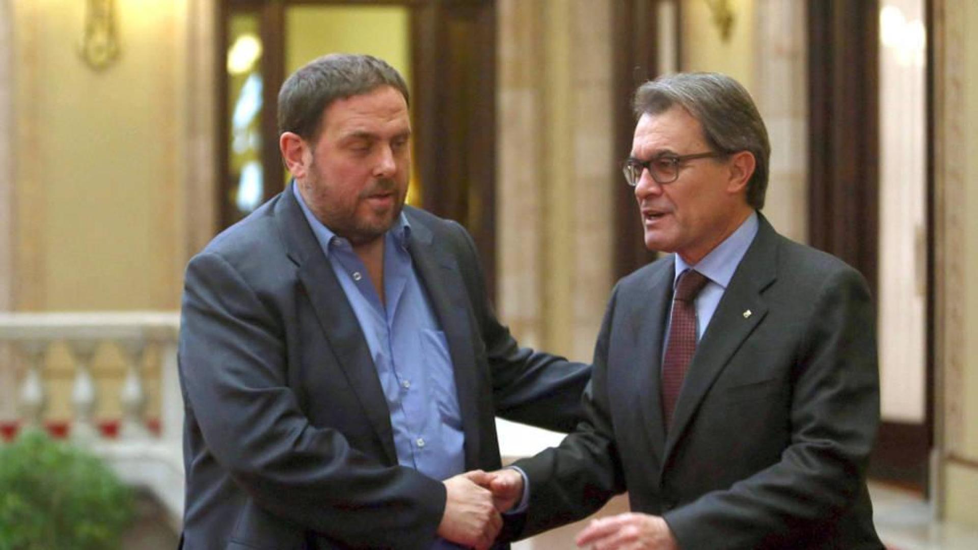 Mas y Junqueras, distanciados en la hoja de ruta soberanista