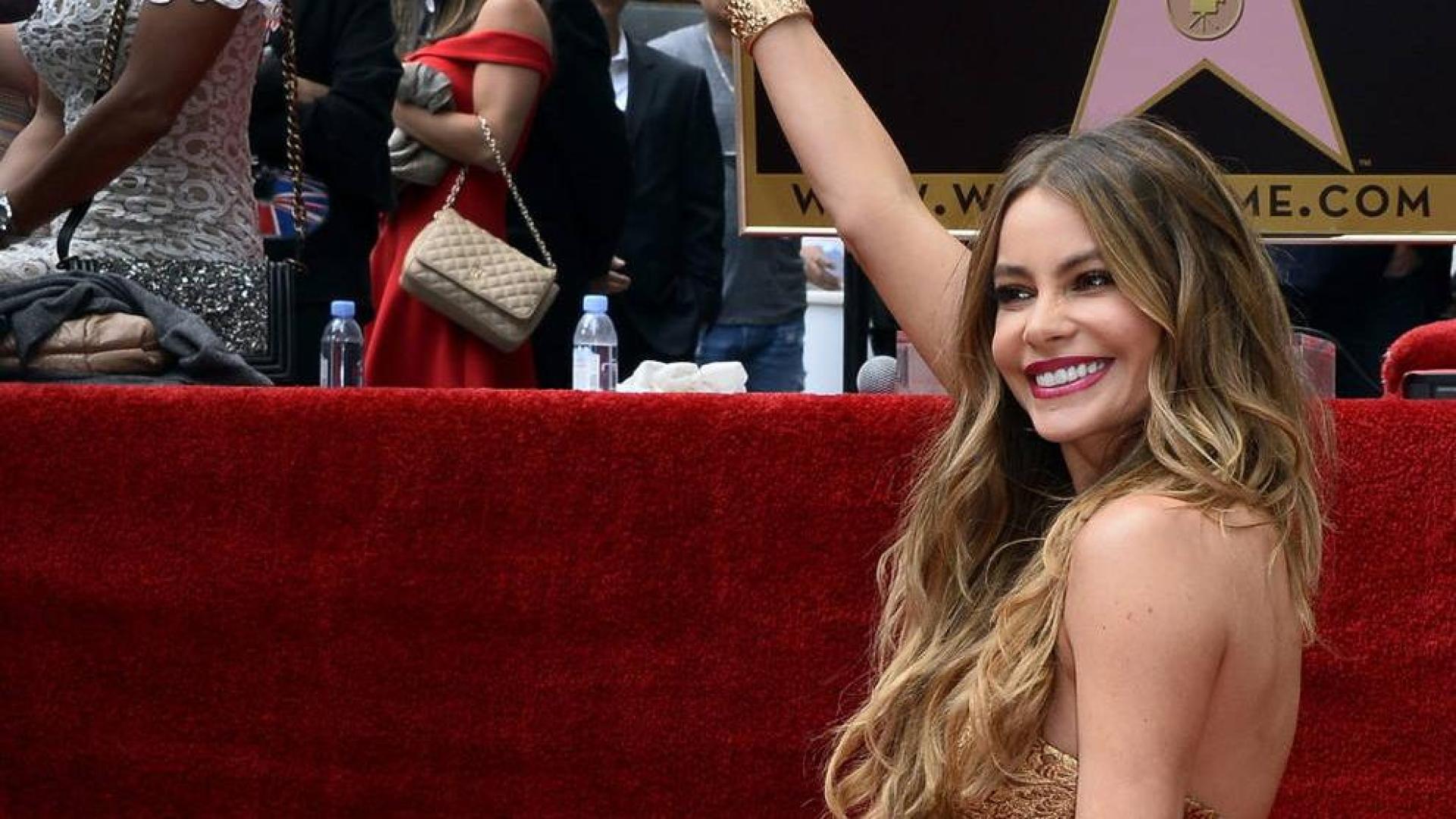 La actriz colombiana Sofía Vergara con su estrella.