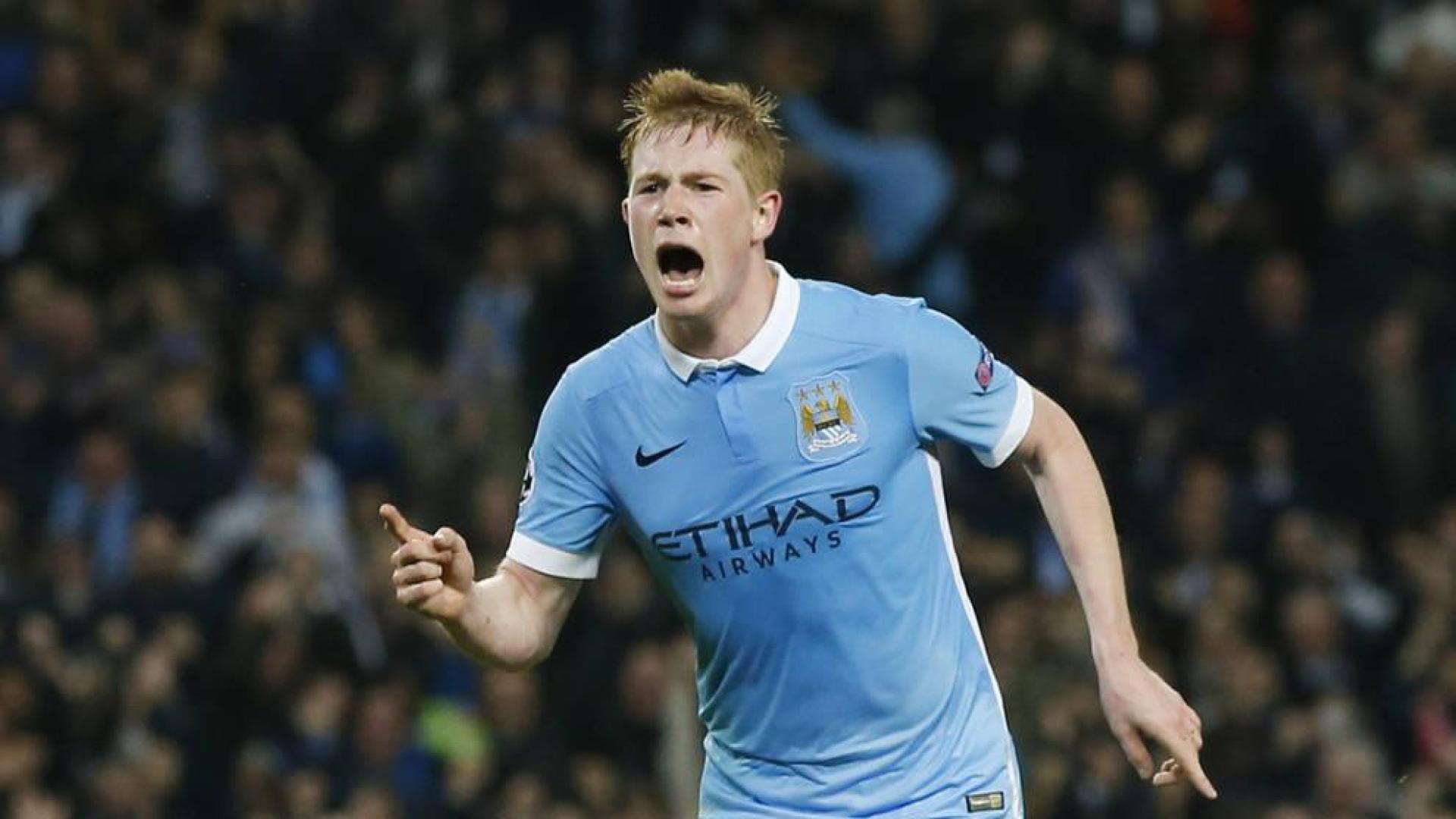 De Bruyne celebra el gol de la victoria.