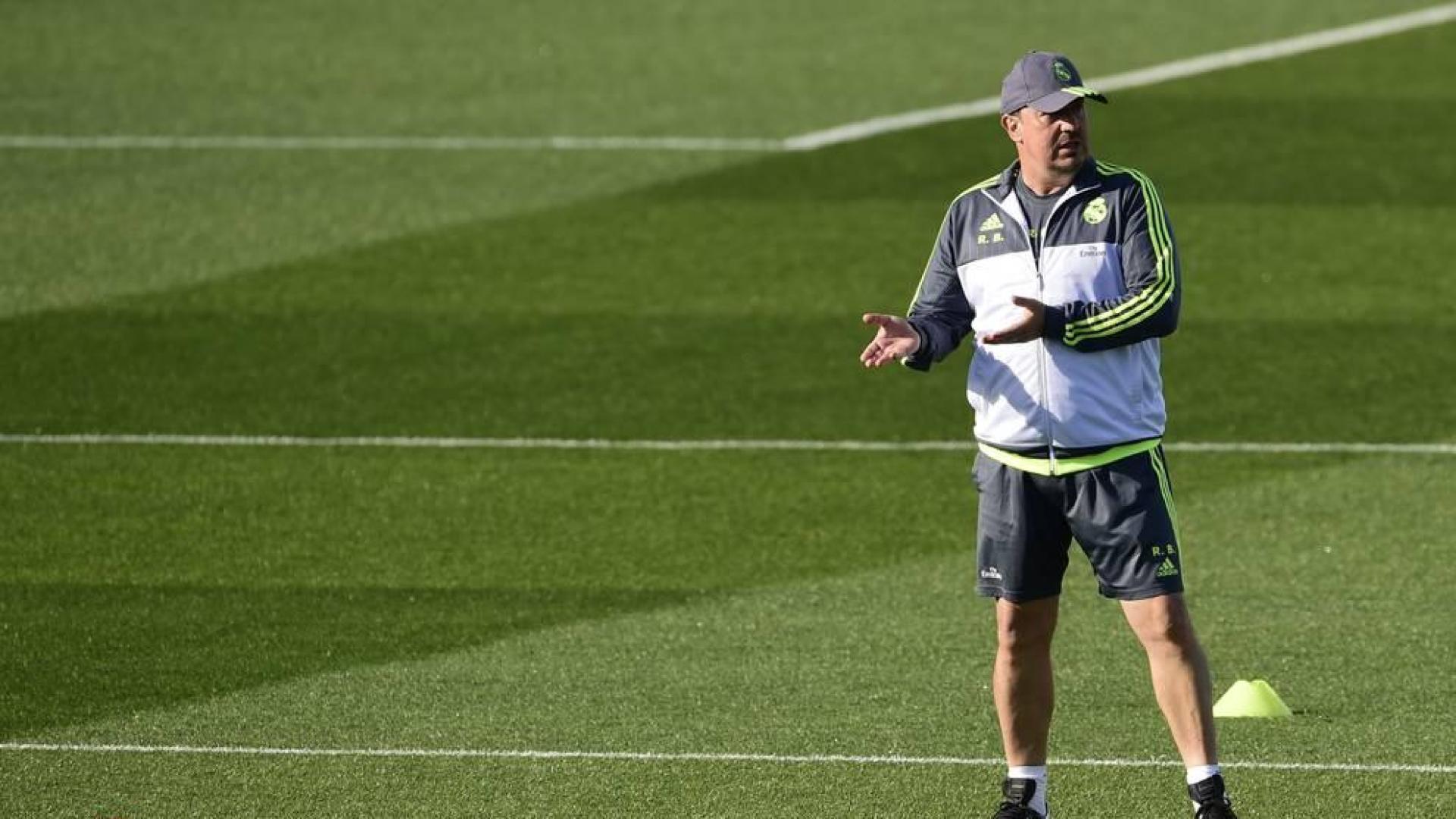 Rafa Benítez, en Valdebebas.