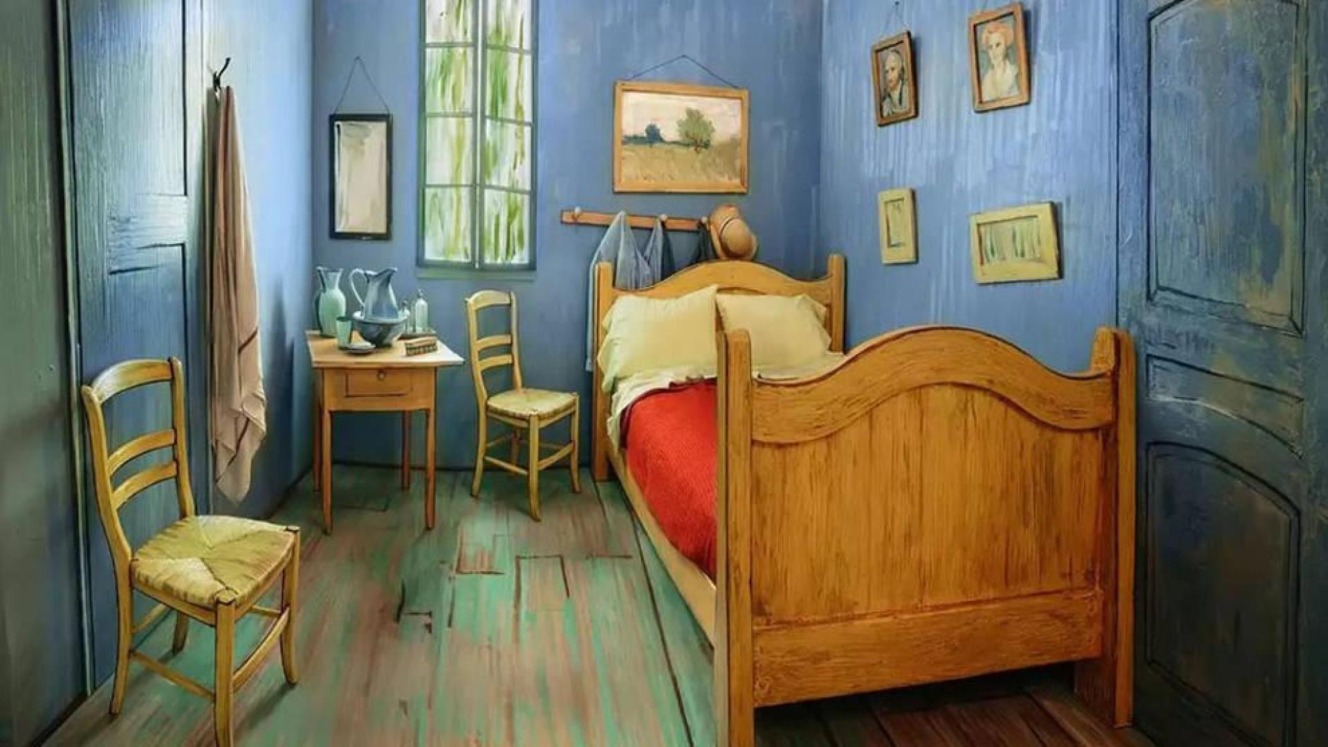 La habitación de la 'casa amarilla' de Van Gogh.