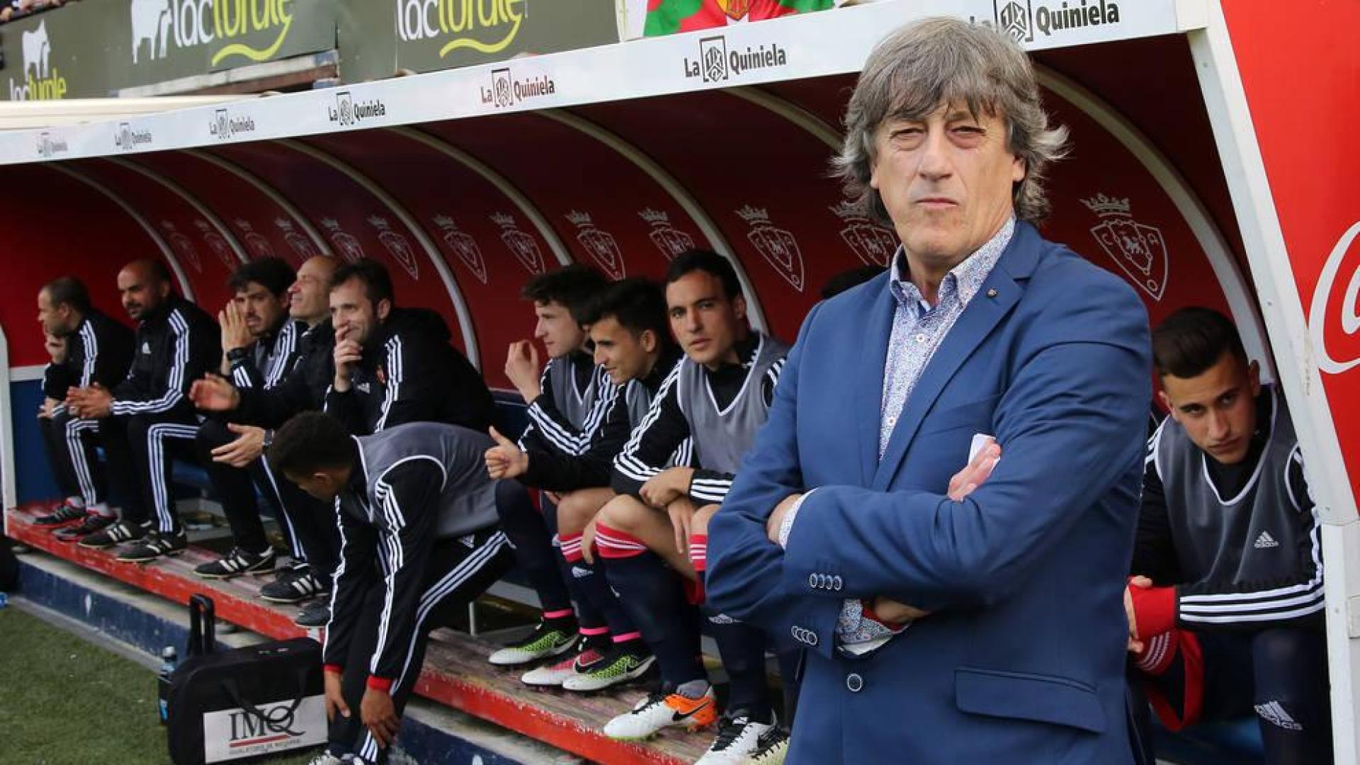 Martín, antes del Osasuna-Ponferradina.