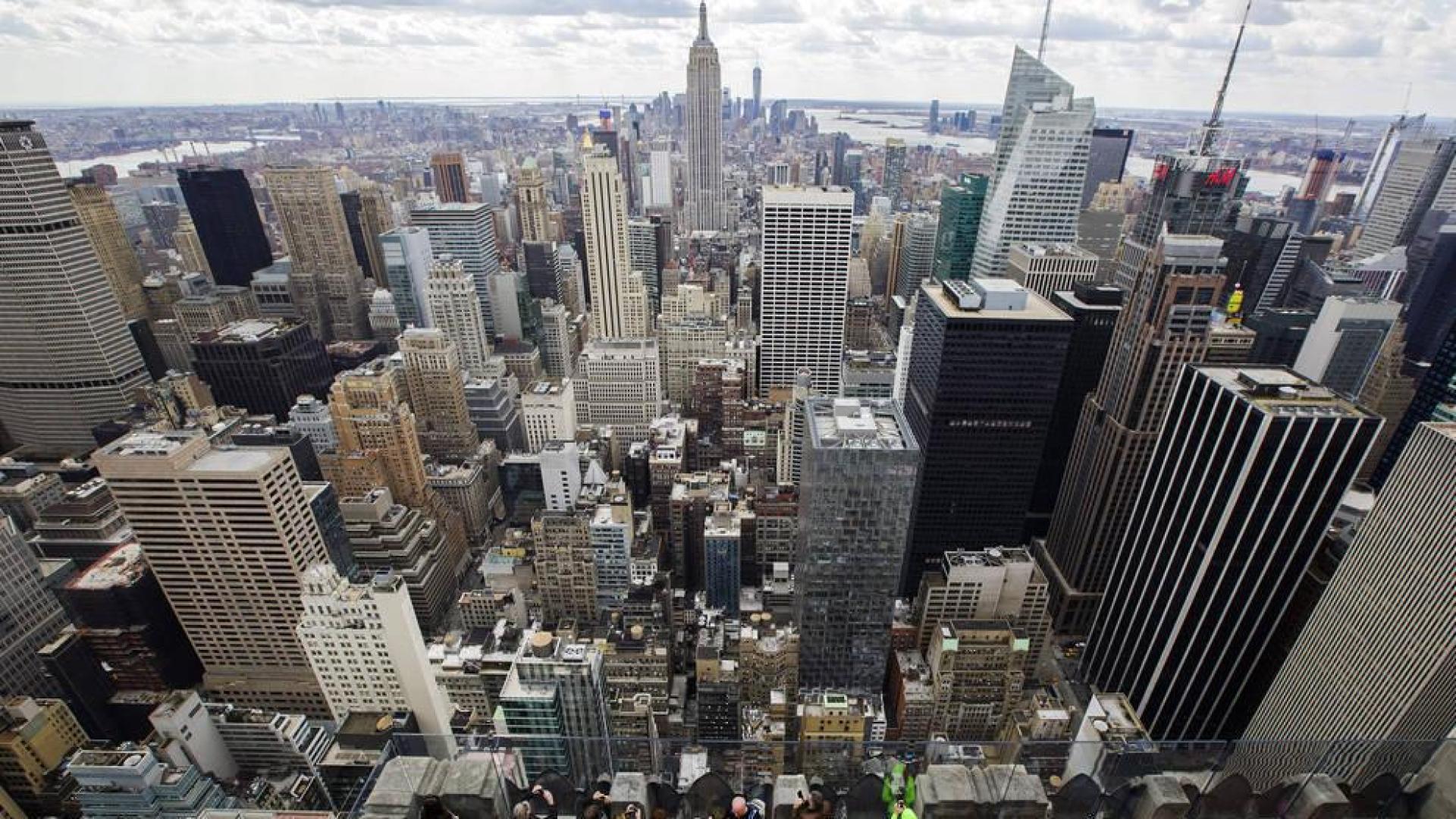 Vista de la ciudad de Nueva York desde el punto de observación del edificio Rockefeller.