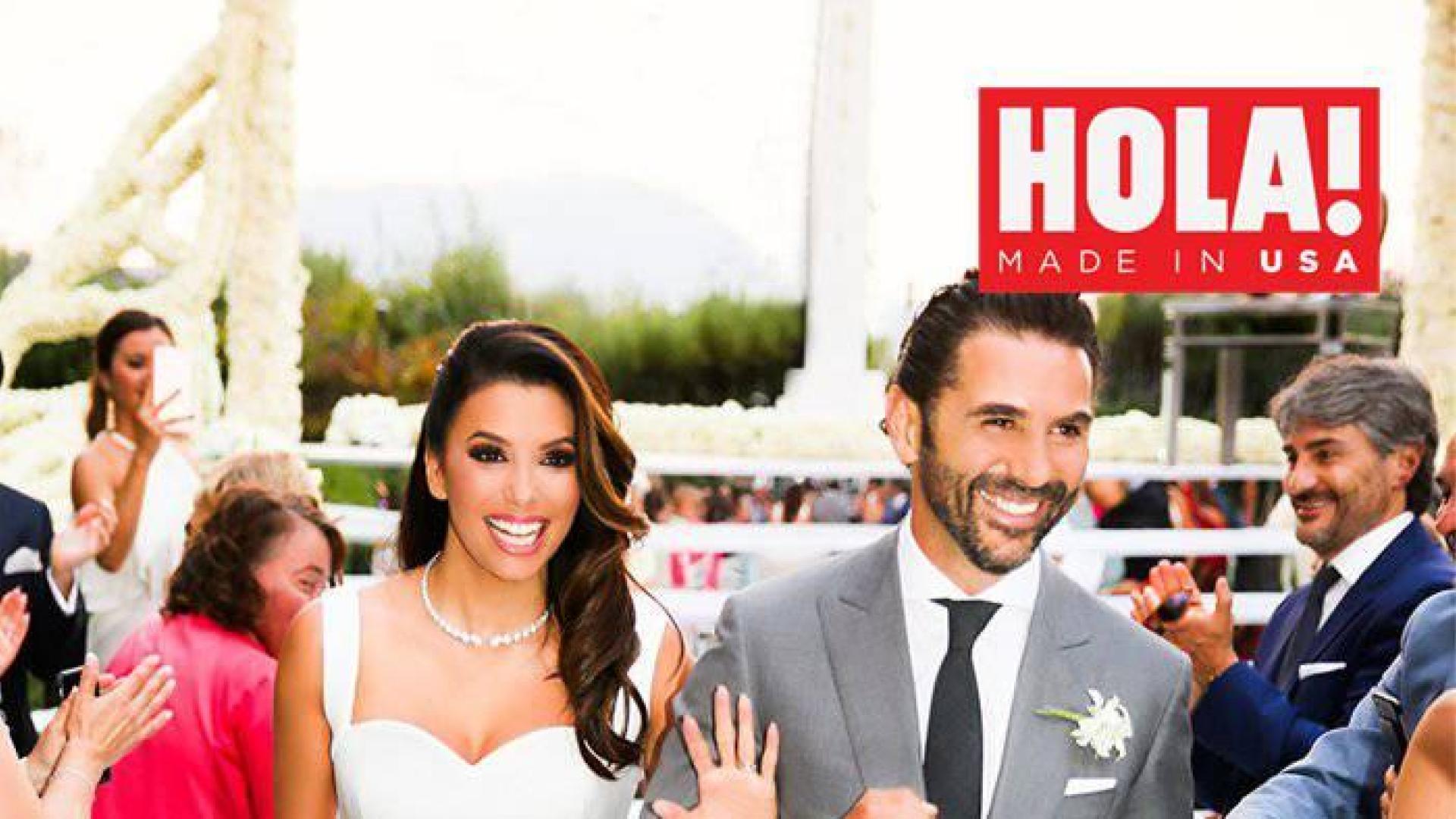 Eva Longoria y José Bastón, durante su boda.